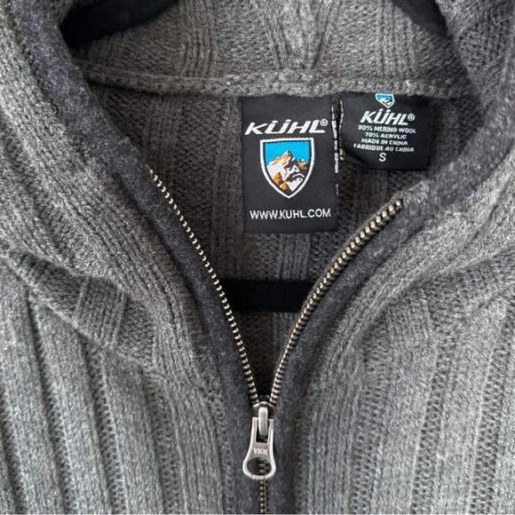 Kuhl Womens Full Zip Eva Cardigan Hooded Sweater Merino Wool Blend Small READ - Picture 10 of 16